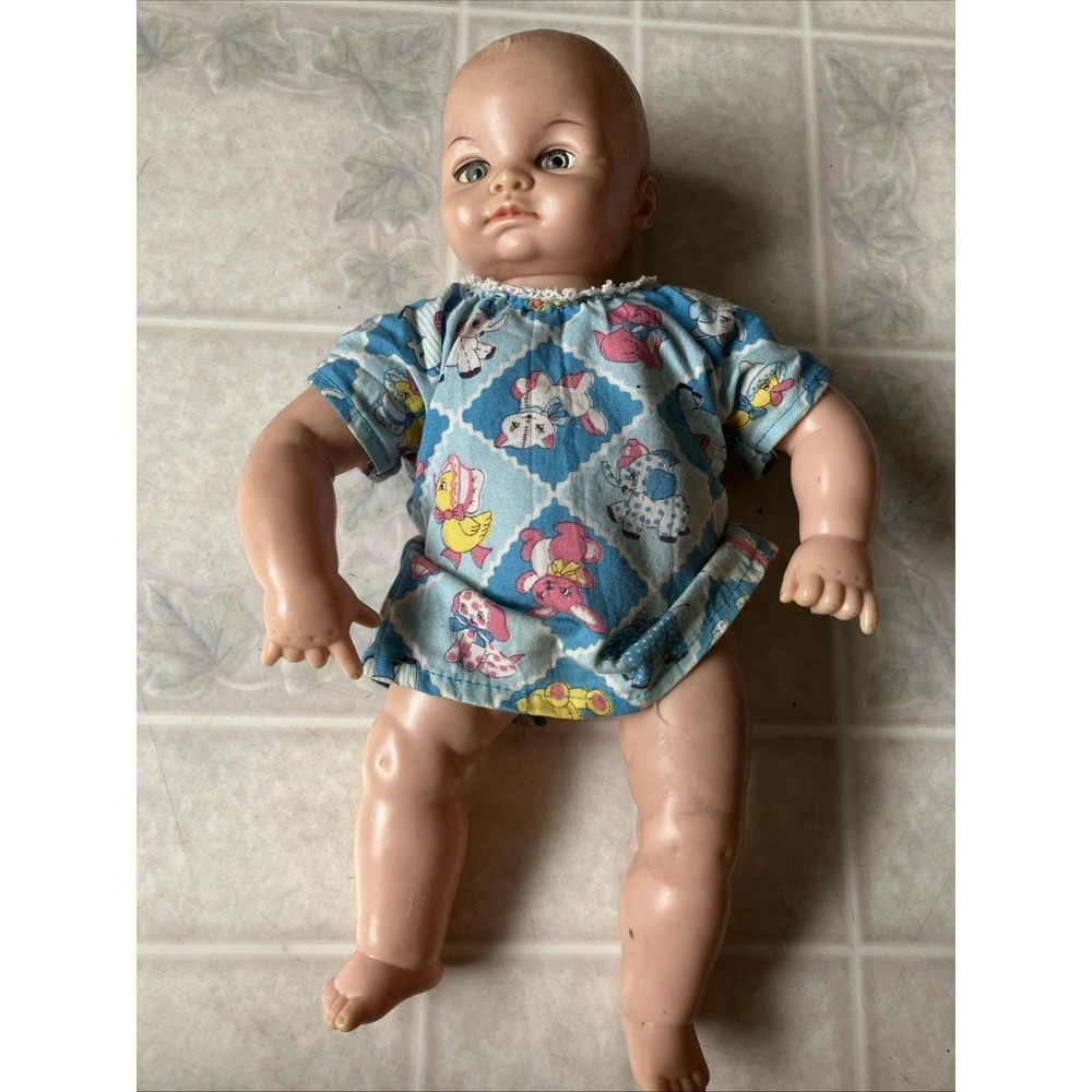 Vintage Cameo 15" Baby Doll Hard Plastic Body and Limbs Gray Eyes